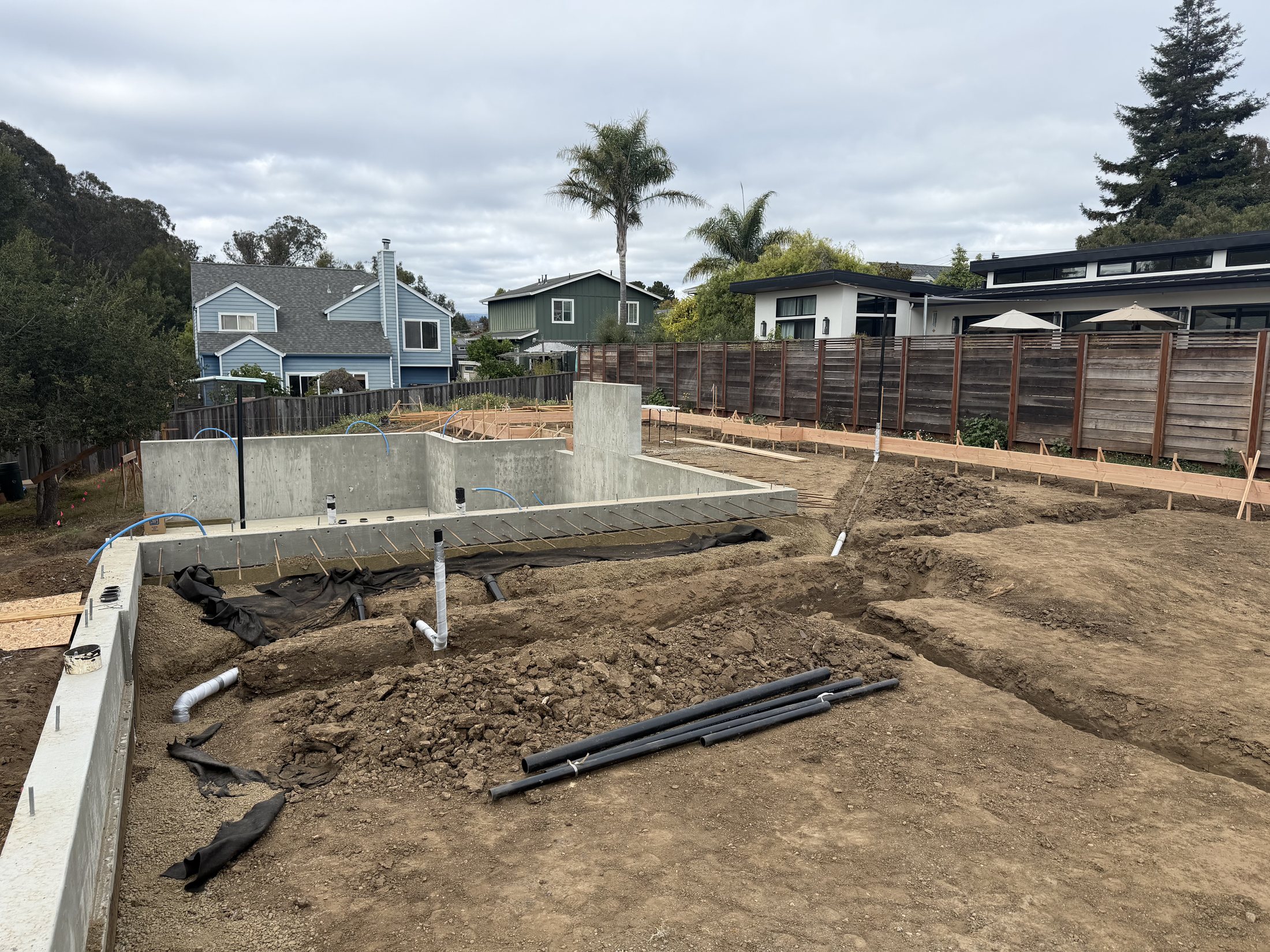 19 Barker Court foundation and site work in production