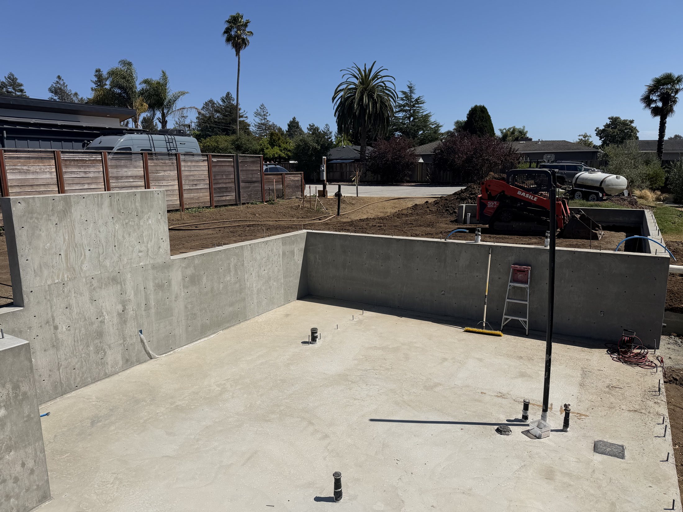 19 Barker Court concrete foundation detail during construction